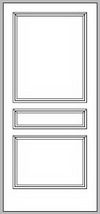 Custom closet door - Avalon composite wood design 